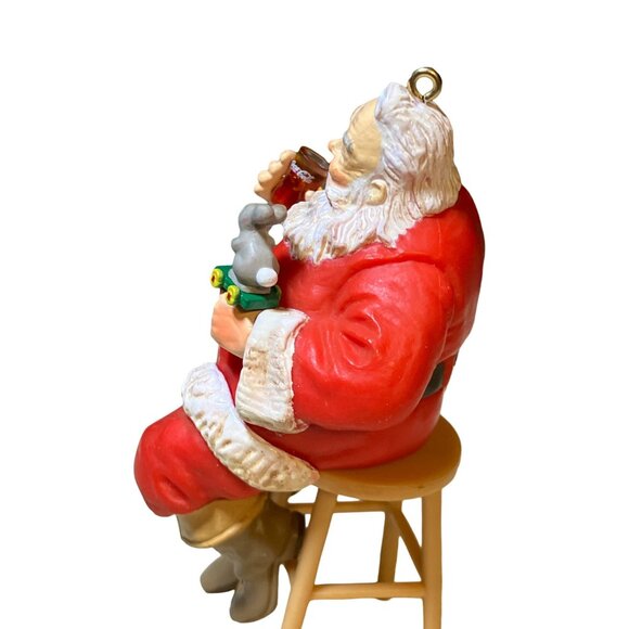 Santa Coca-Cola Ornament Christmas Collectible Vintage 1990 - Picture 4 of 15